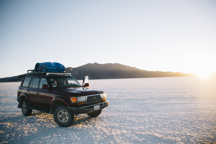 4x4 sur le Salar d'Uyuni