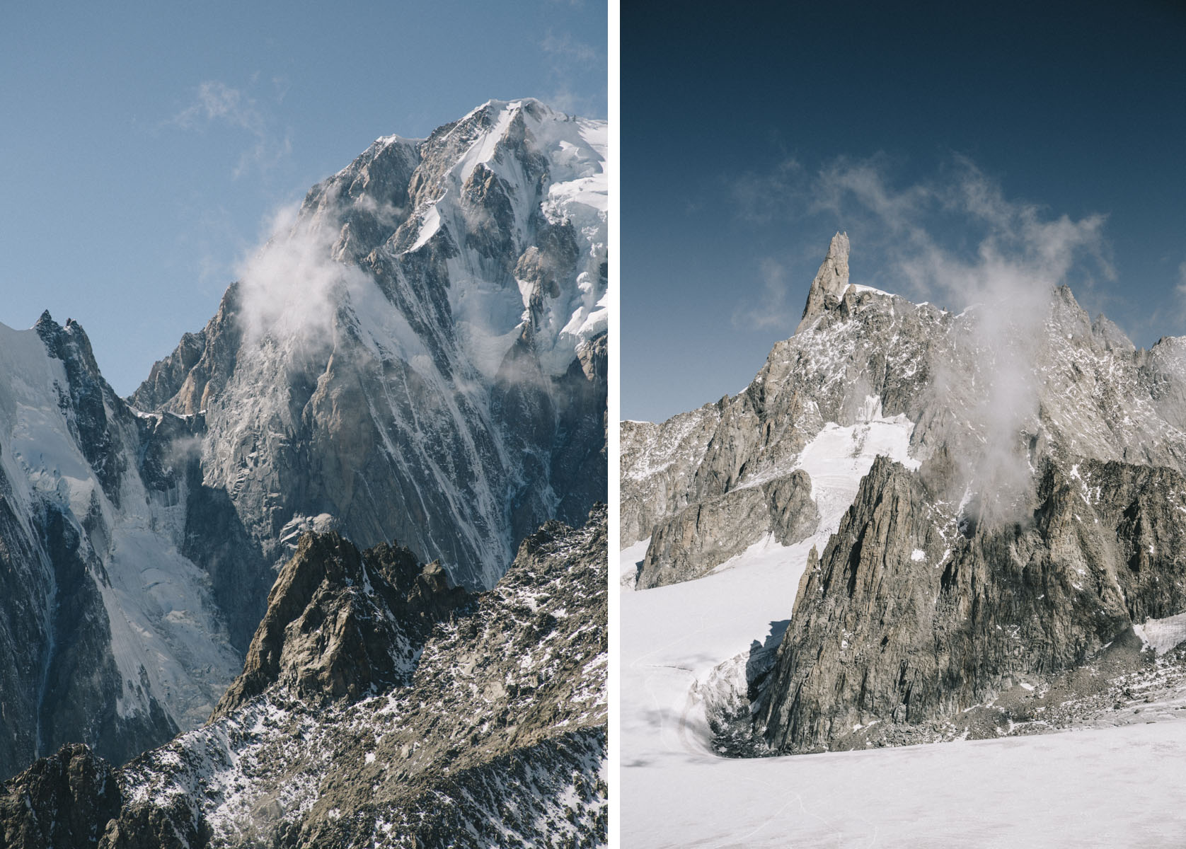 Dent du géant et Mont-blanc