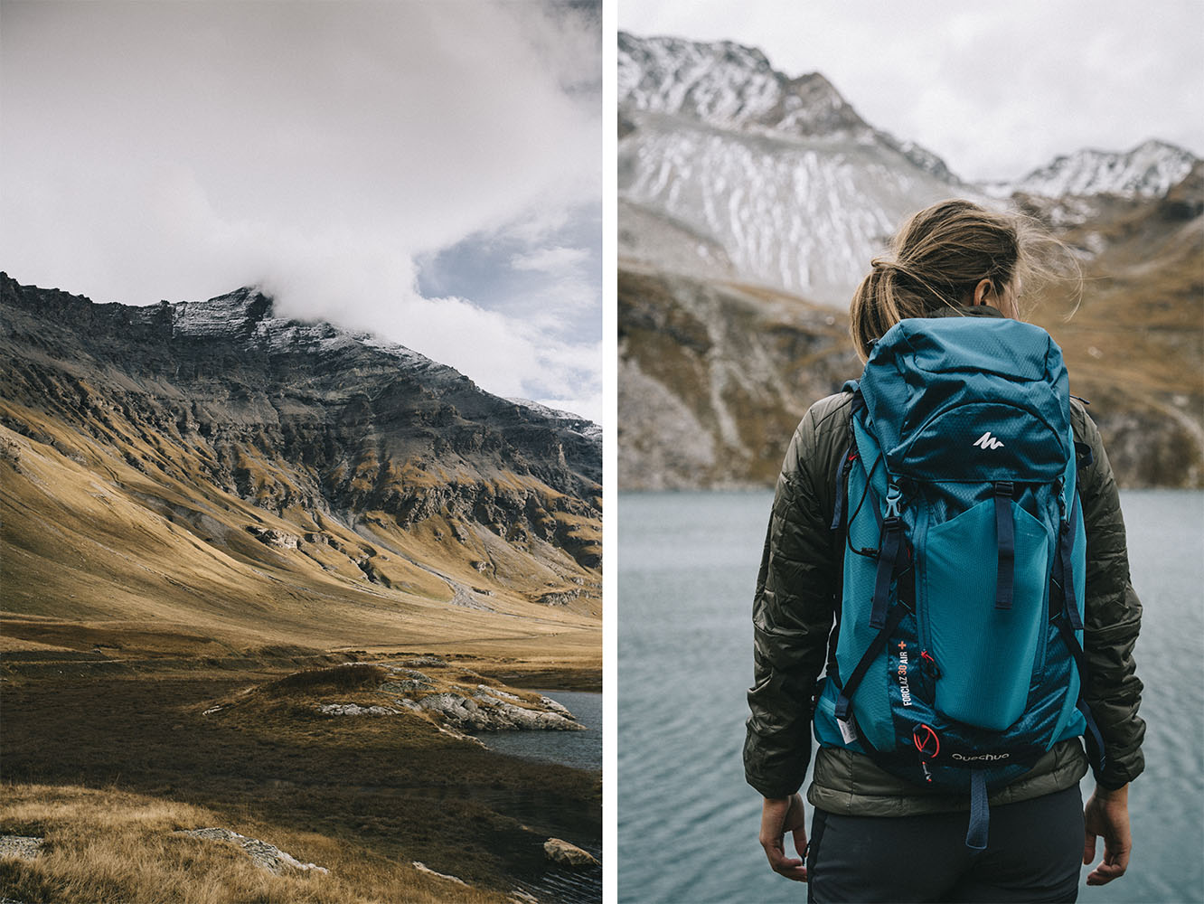 Le lac de la Sassière en automne dans le parc de la Vanoise. crédit photo : Clara Ferrand - blog Wildroad