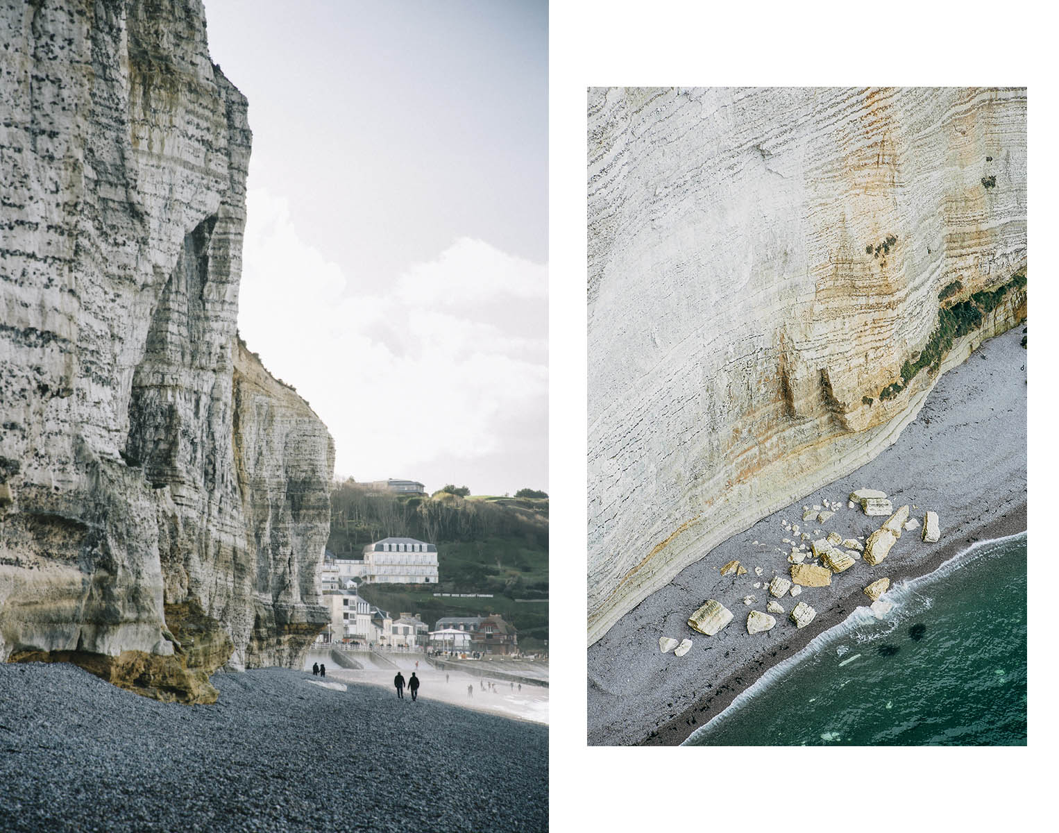 Errosion falaises de calcaire Etretat