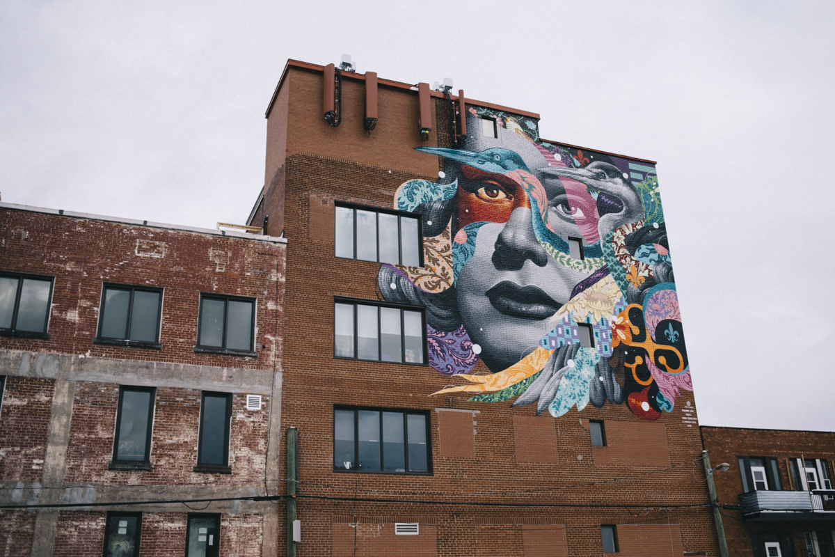 Montréal photowalk Le Plateau murale