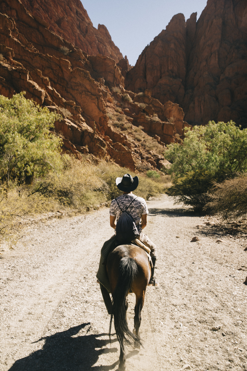 Sur son cheval à Tupiza