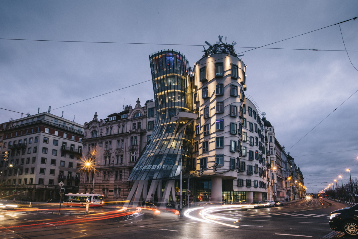 Dancing House rooftop architecture noël