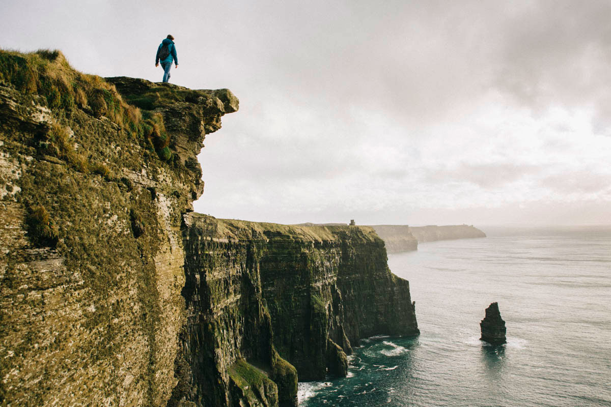 Coucher de soleil cliffs of Moher Irlande Clare