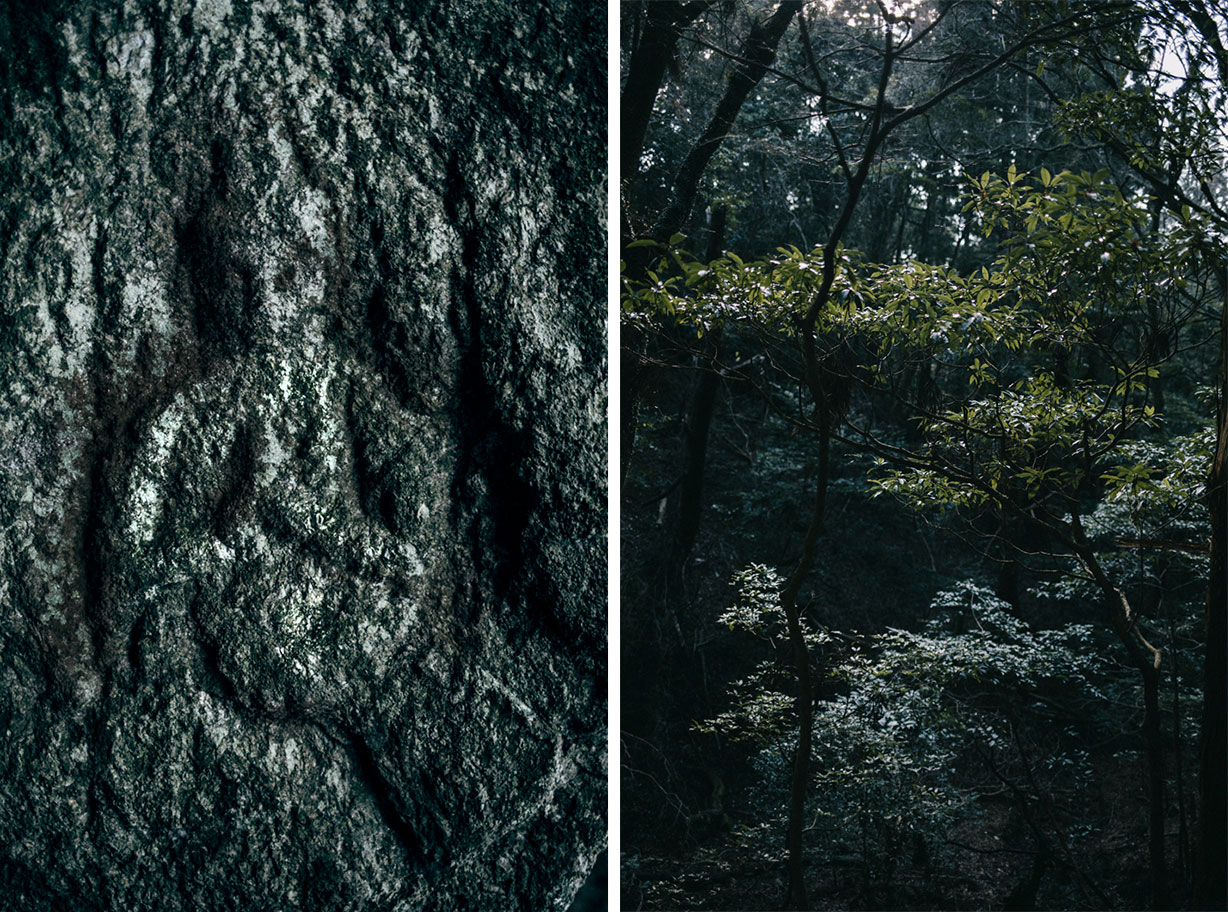 Buddha sculpté Kasuga randonnée nara city japon visite itinéraire