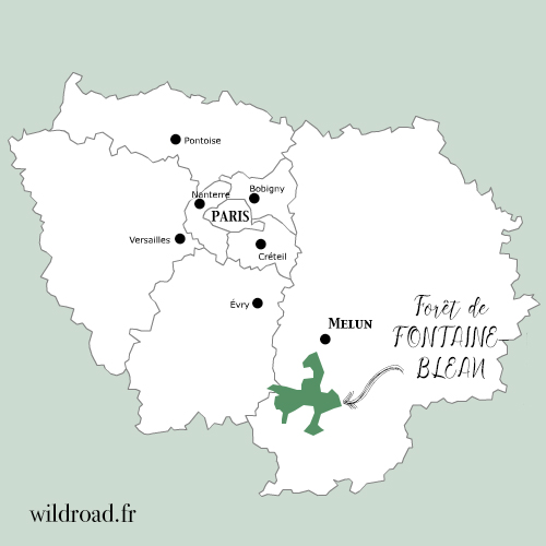 Carte de la forêt de fontainebleau