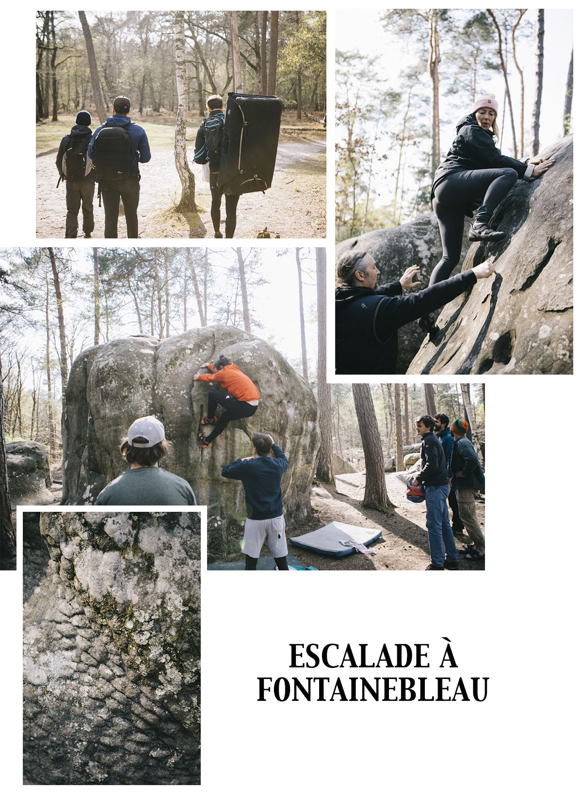 Escalade de bloc dans la forêt de fontainebleau