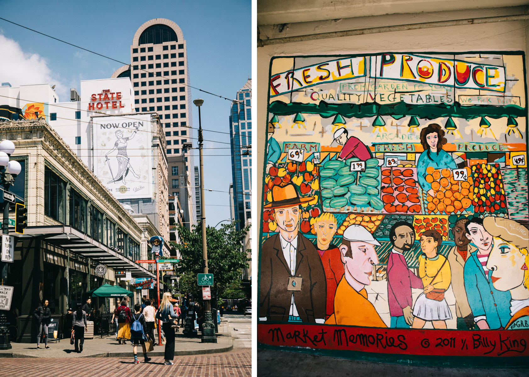 Le streetart à Pike Place Market à Seattle