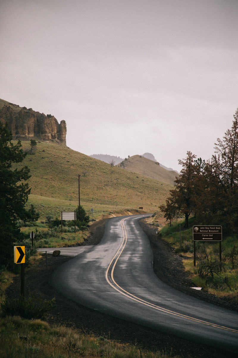 route vers Clarno Unit John Day Fossil beds