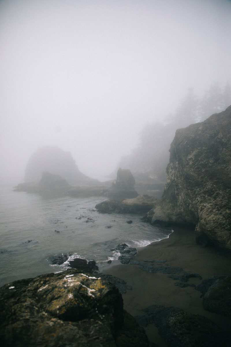 Secretbeach sous la brume, road trip Oregon Coast