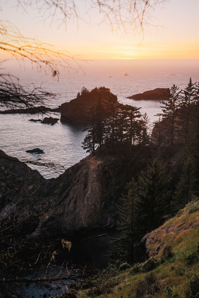 Coucher de soleil sur la côte samuel H Broadman state park