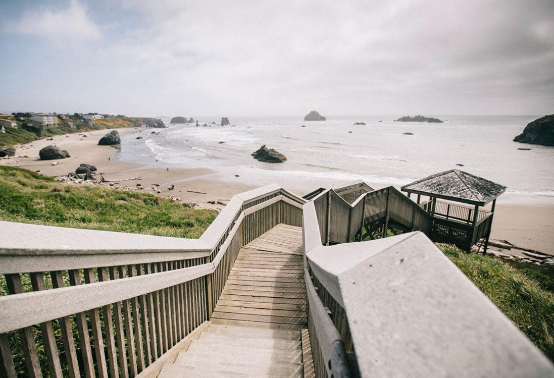 Les escaliers de Bandon beach Oregon Coast
