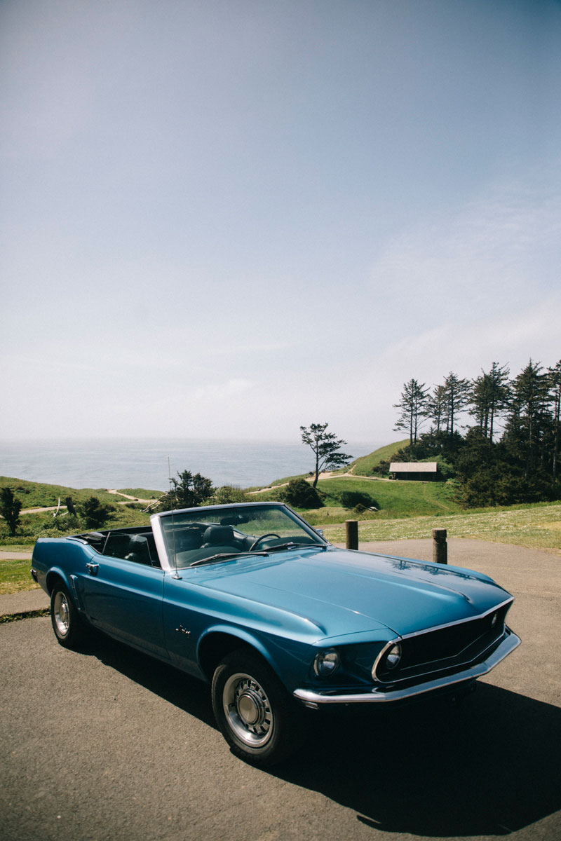 Vintage car Ecola state park