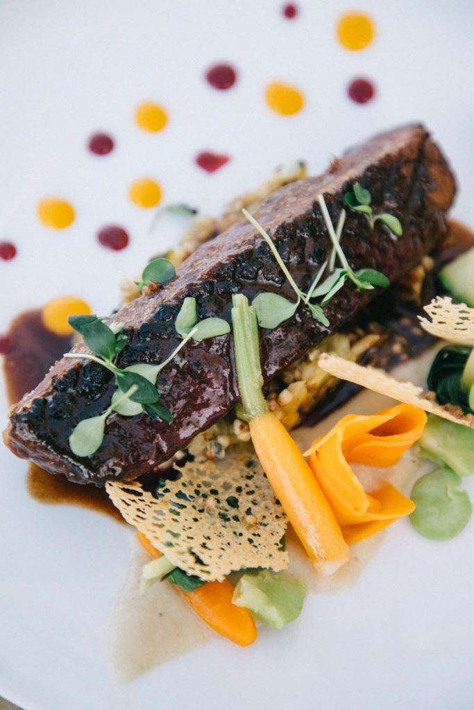 marget de canard dîner gastro au domaine de Beaulieu
