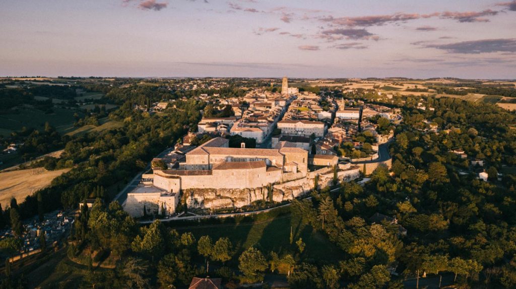 vue du ciel sur Lectoure