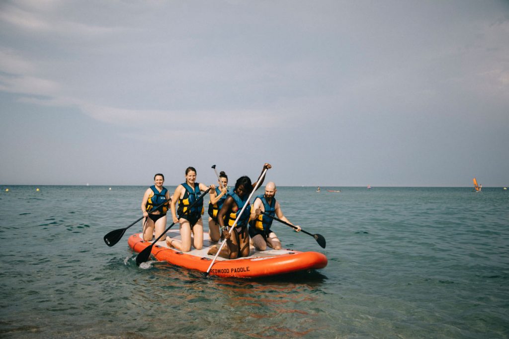 Paddle géant à Argelès-sur-mer. crédit photo : Clara Ferrand - blog Wildroad