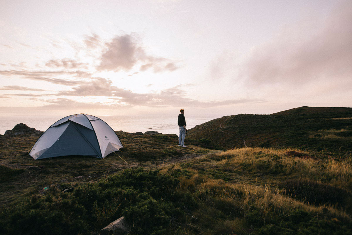 coucher de soleil et bivouac en Normandie