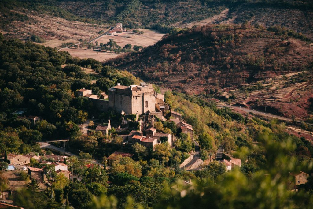 Point de vue sur le château de Dio et ses alentours