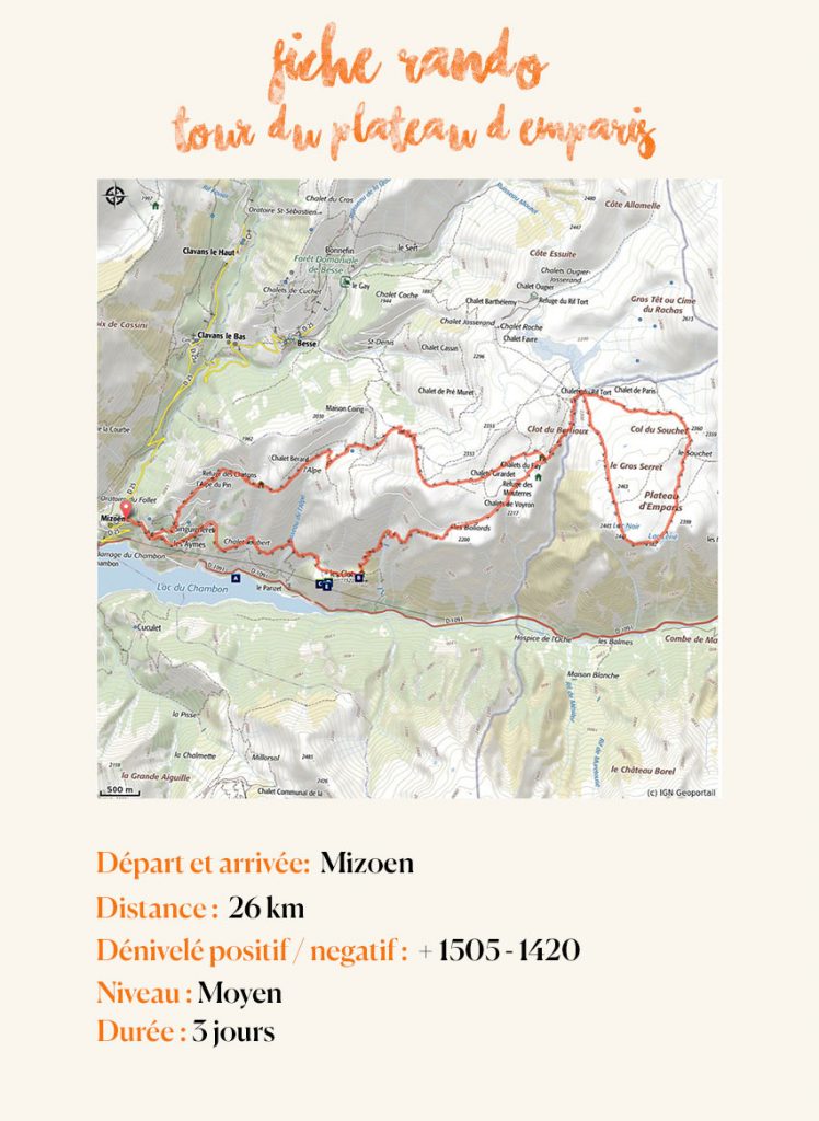 La fiche randonnée du tour d'Emparis
