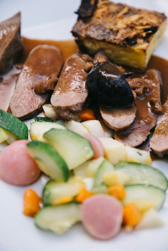 les plats du restaurant du château de Lunas