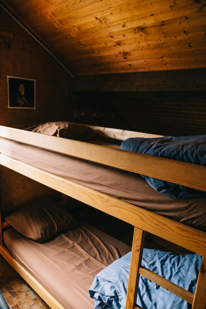 dortoir dans le refuge des clos