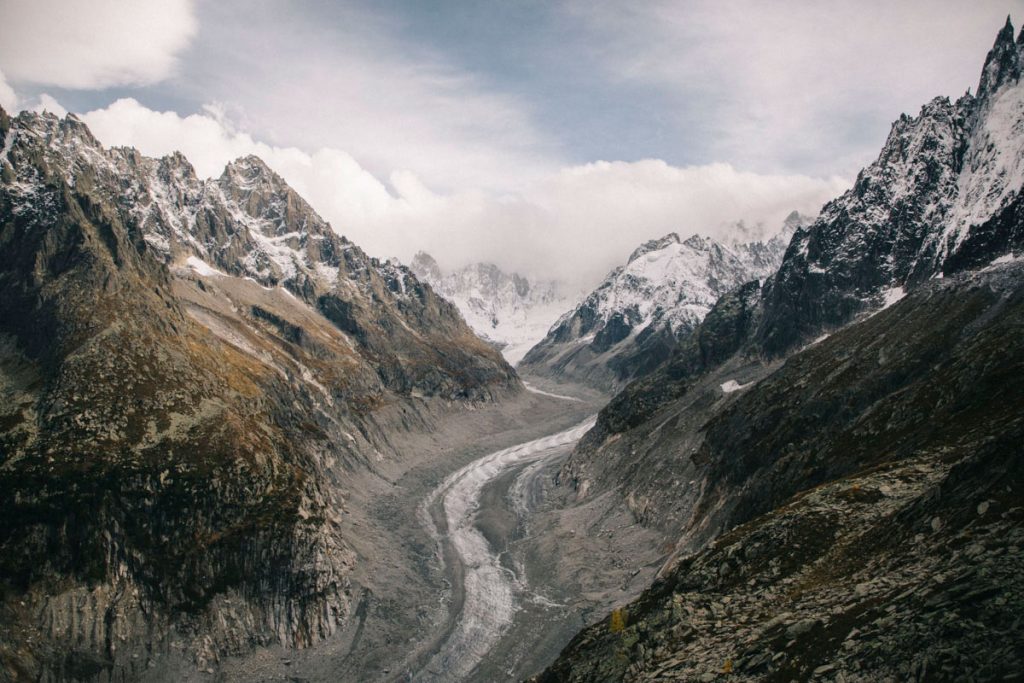 la mer de glace depuis le panorama signal de Forbes