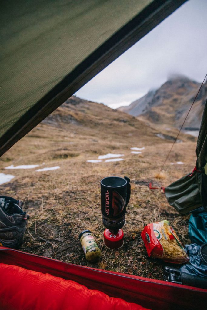 le jet Boil pour de la nourriture chaude en bivouac