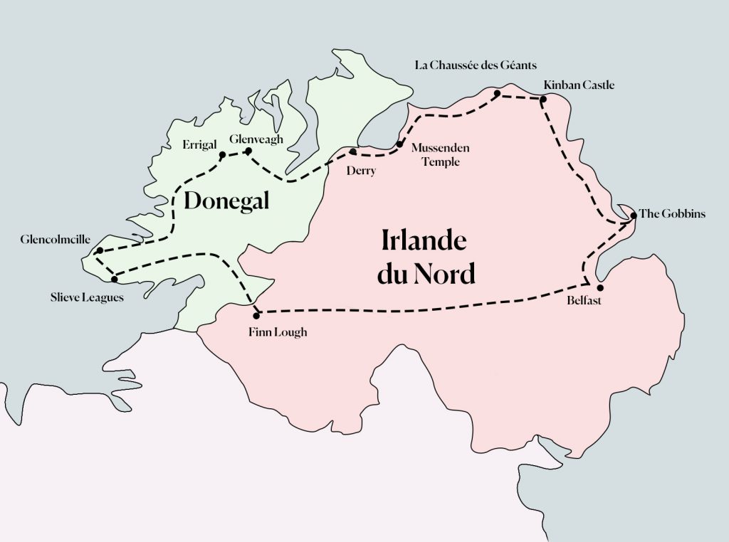 itinéraire une semaine en irlande du nord et dans le comté de Donegal