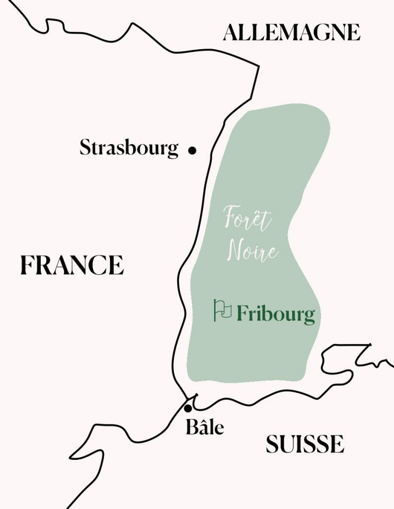carte fribourg et la foret noire