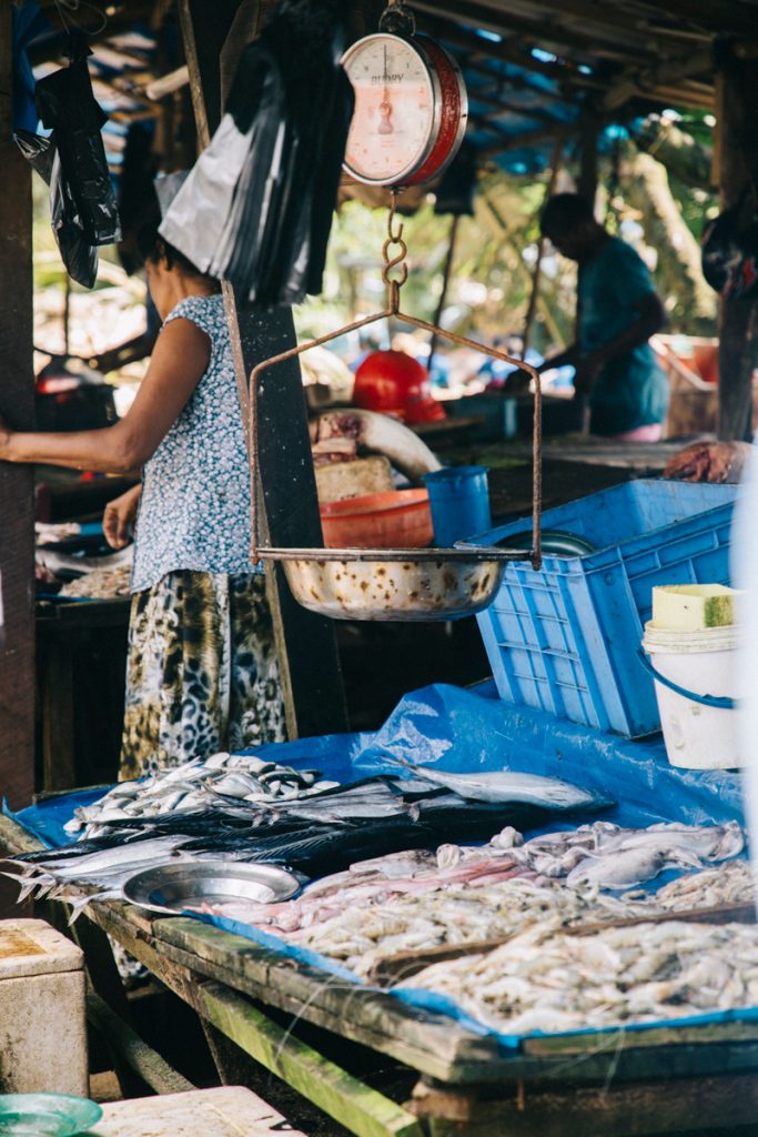 le marché aux poissons de Galle