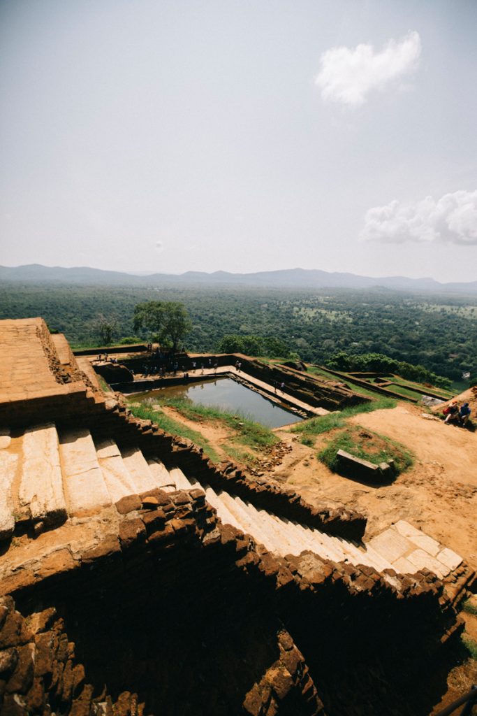 les piscines du palais royale de Sigiriya