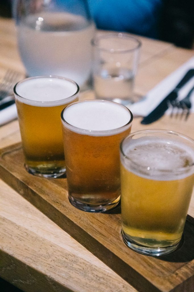 un trio de bières locales à Derry