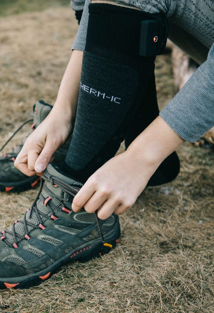 chaussures imperméables et gore tex Merrell Moab pour une randonnée en hiver