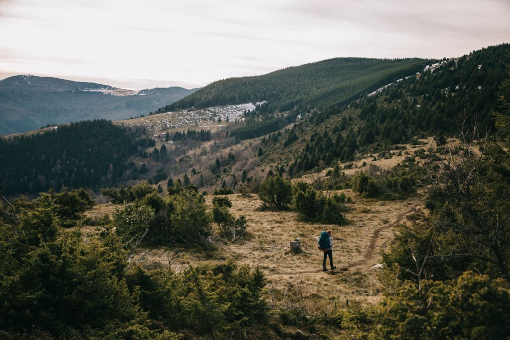 randonner sur les crêtes des sommets des Vosges