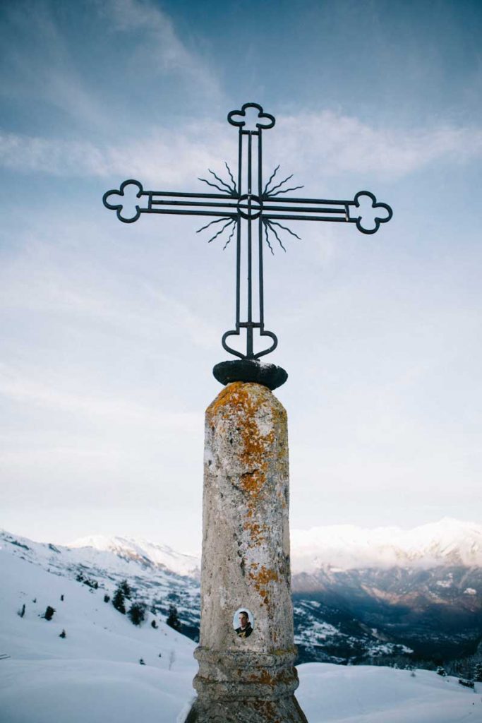 la croix de fer au col d'Arves en Maurienne
