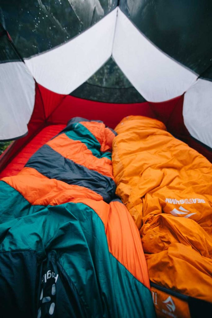 nos duvets pour le bivouac en Autriche