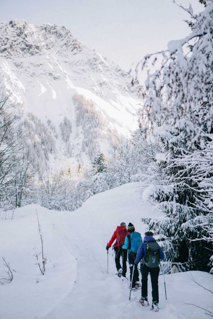 randonnée en raquette sur le domaine skiable des Sybelles en Maurienne, Savoie