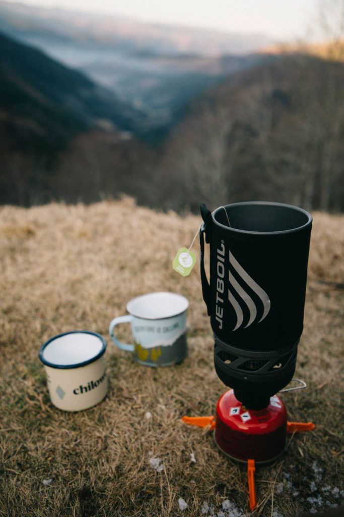 le réchaud Jetboil pour faire chauffer rapidement de l'eau en bivouac