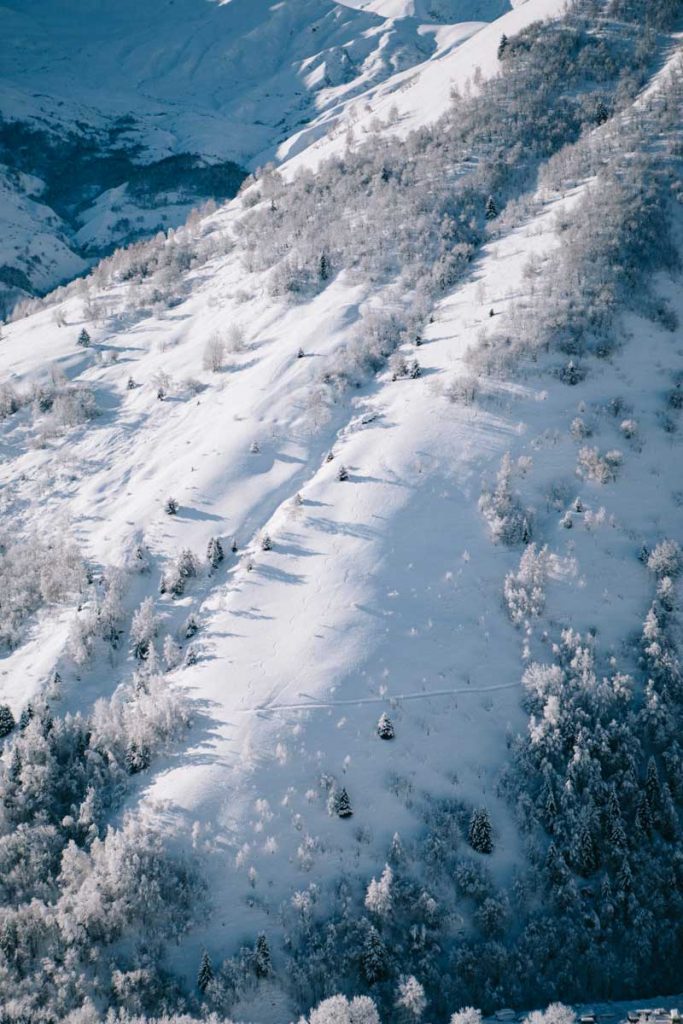 les paysage de la vallée d cela Maurienne en hiver