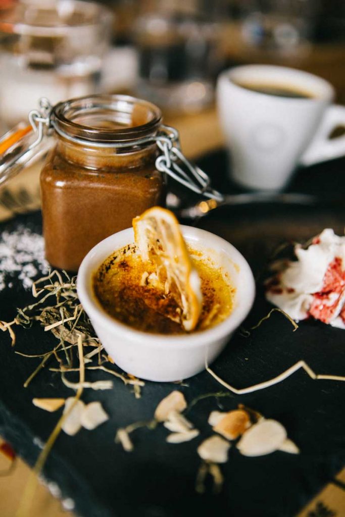 le dessert du restaurant d'altitude le Buddha ski