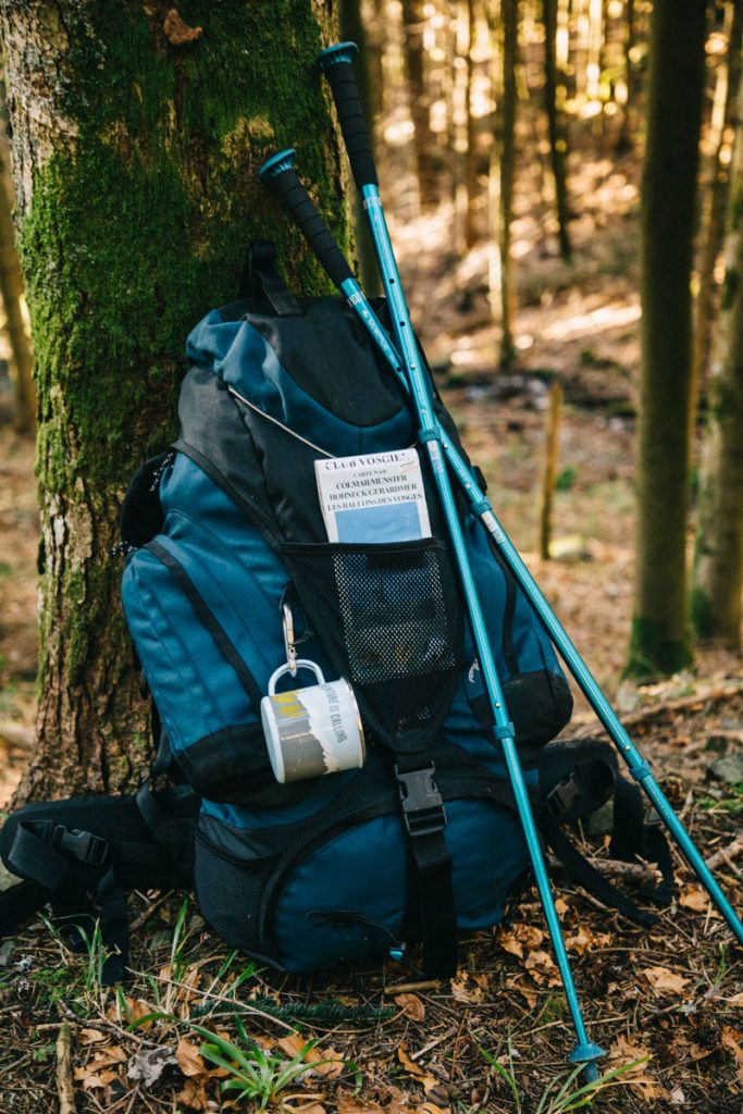 mon sac à dos pour une randonnée itinérante dans les Vosges