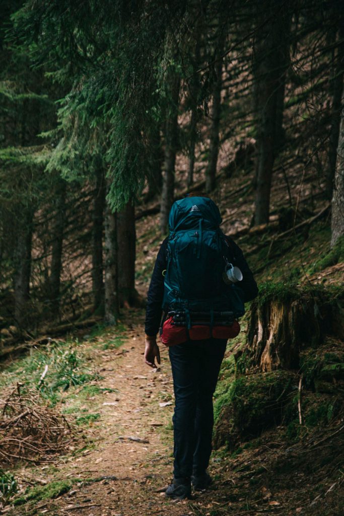 retour par le sentier pour l'auberge du Haycot