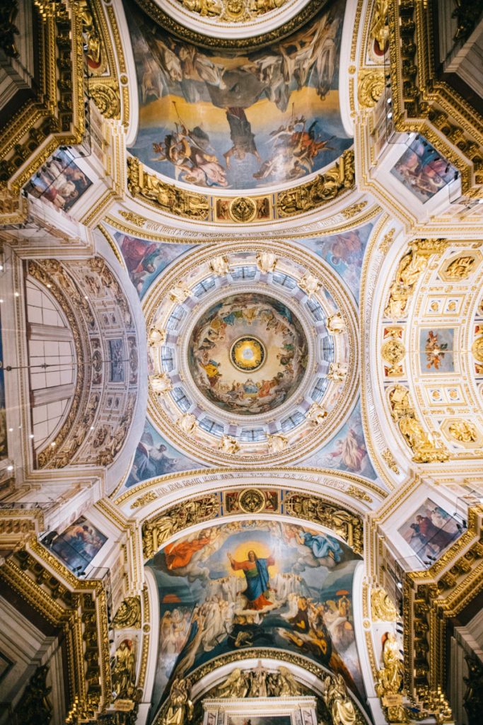 les mosaïque de la cathédrale orthodoxe de Saint-Petersbourg