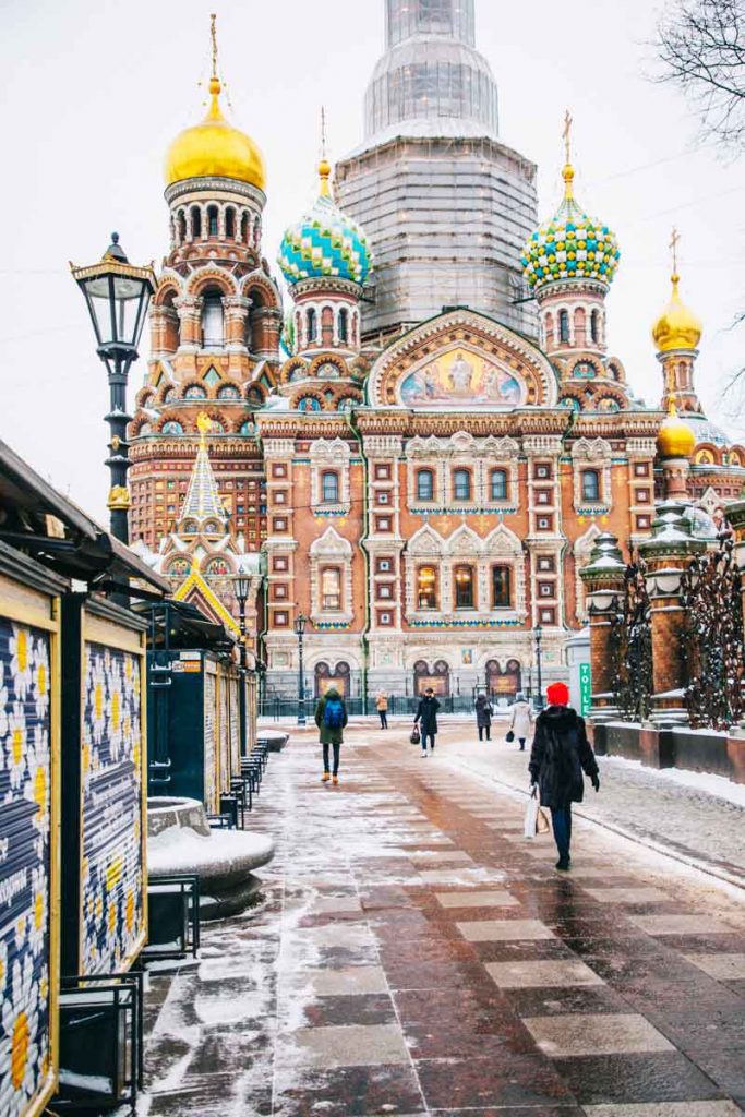 l'église de Saint-Sauveur du sang versé en Russie à Saint-Pétersbourg