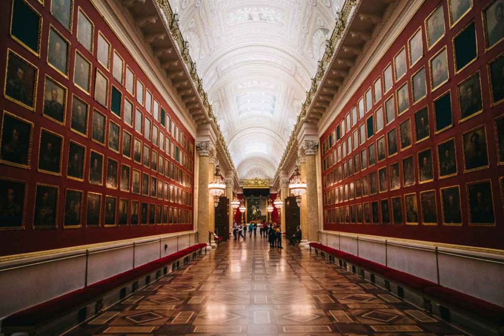 la galerie de la guerre dans le musée de l'Ermitage en Russie