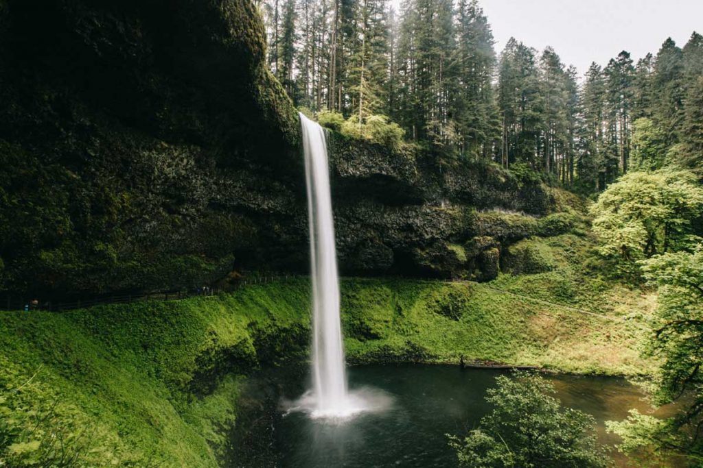 South fall sur le sentier de randonnée du trail de t'en fall dans Silver State Park en Oregon. crédit photo : Clara Ferrand