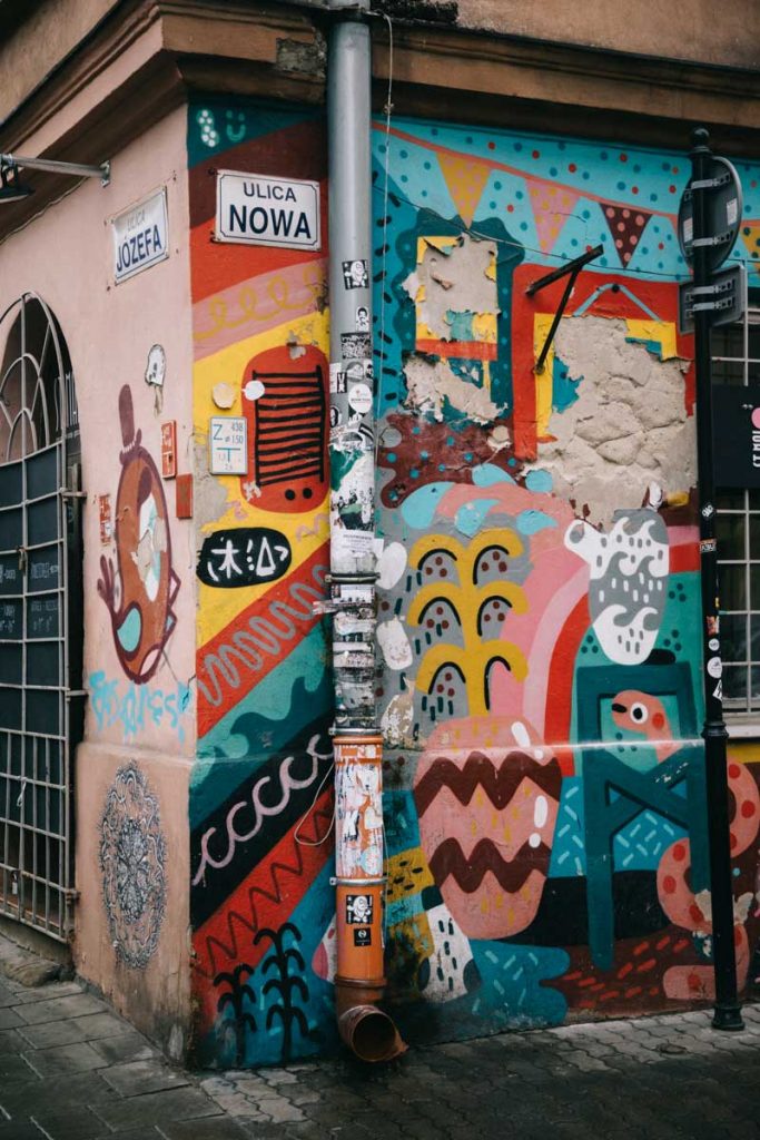 le quartier branché de Kazimierz à Cracovie et ses streets art. credit photo : Clara Ferrand - blog Wildroad