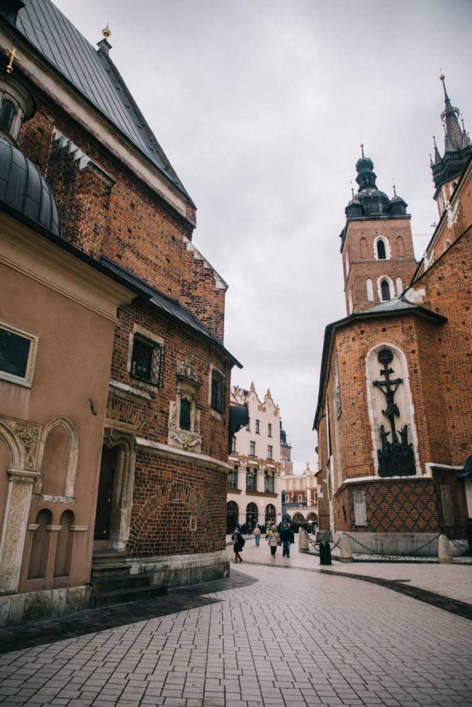 Les ruelles du centre-ville de Cracovie