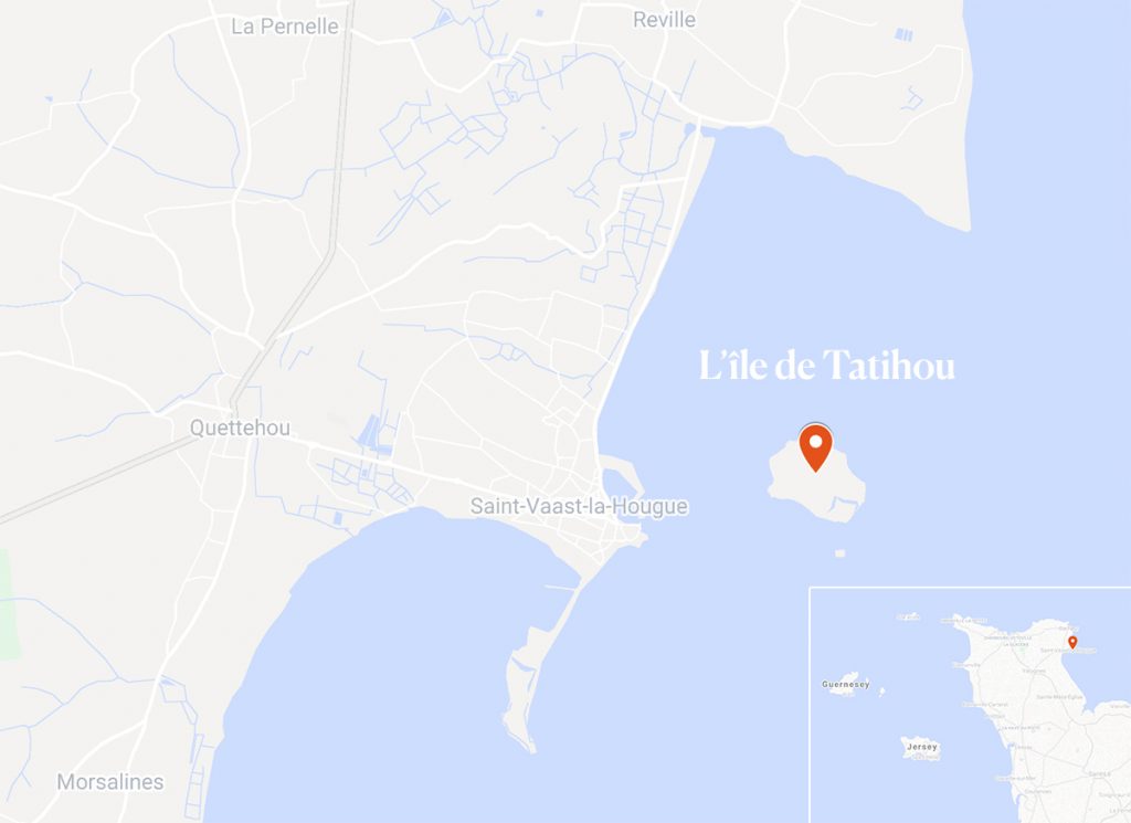 carte pour situer l'île de tatihou en Normandie