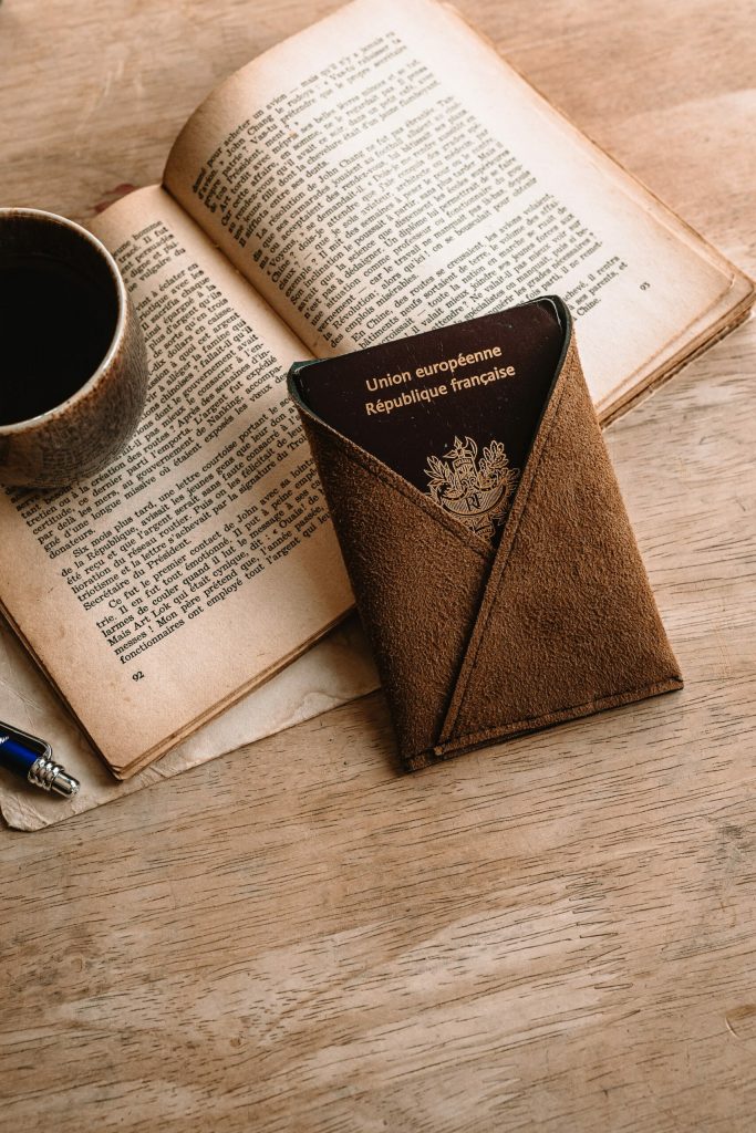 Protège passeport en daim, Worldelse Shop